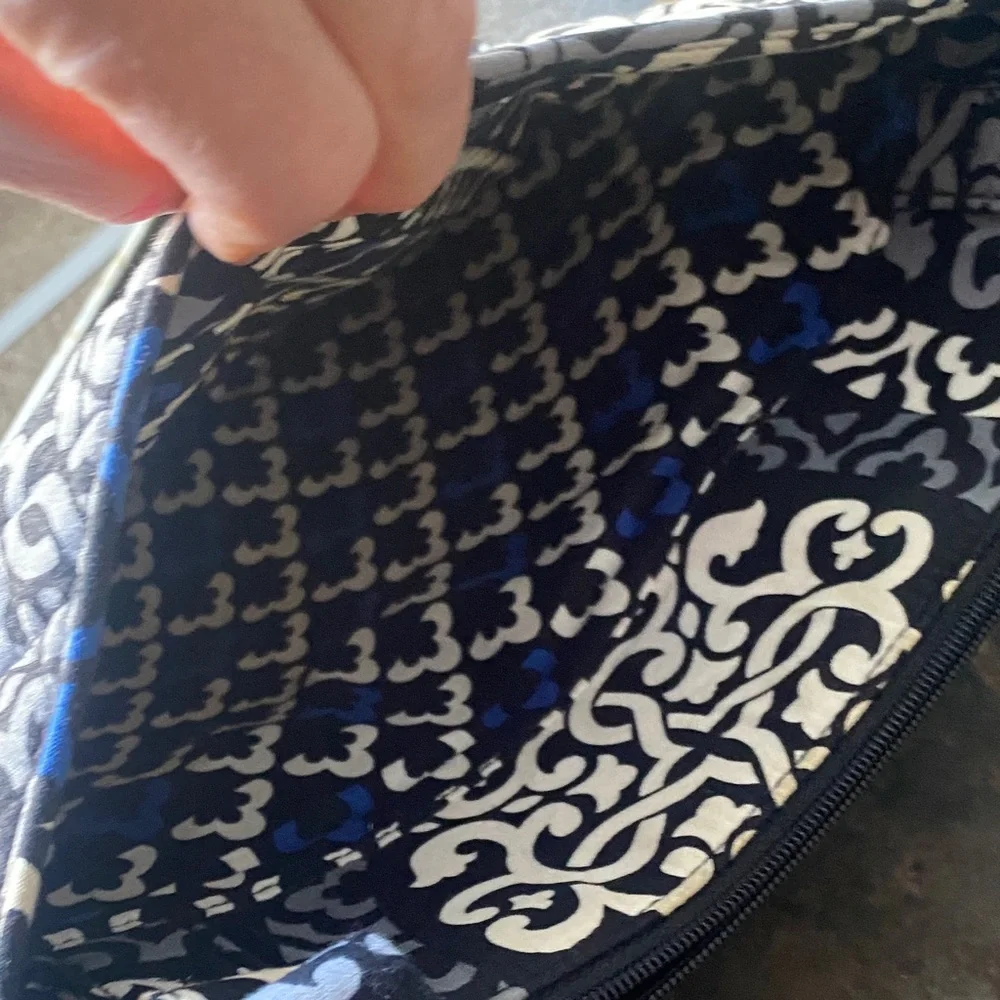 Vera Bradley Canterbury Cobalt Pattern (Retired) Tablet/Laptop Crossbody Bag